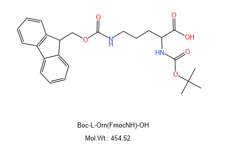 N-叔丁氧羰基-N'-芴甲氧羰基-L-鳥(niǎo)氨酸Boc-L-Orn(FmocNH)-OH