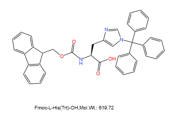 N-Fmoc-N'-三苯甲基-L-組氨酸Fmoc-L-His(Trt)-OH