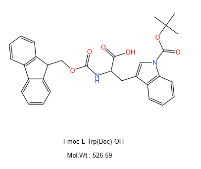 N-alpha-芴甲氧羰基-N-in-叔丁氧羰基-L-色氨酸Fmoc-L-Trp(Boc)-OH